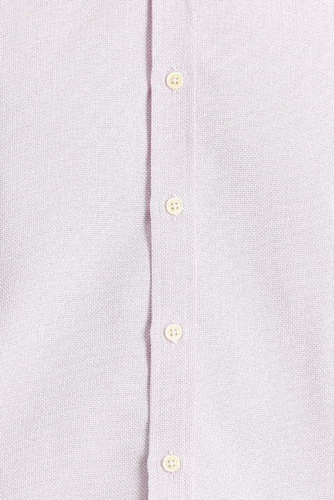 Lilac Long Sleeve Slim Fit Narrow Cut Patterned Sporty Cotton Easy Iron Button-Down Collar Shirt