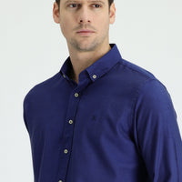 Medium Navy Long Sleeve Slim Fit Sports Shirt