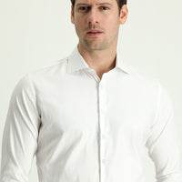 White Long Sleeve Slim Fit Classic Cotton Shirt