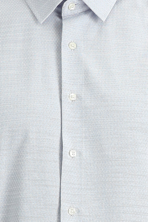 Dark Blue Short Sleeve Regular Fit Patterned Cotton Shirt