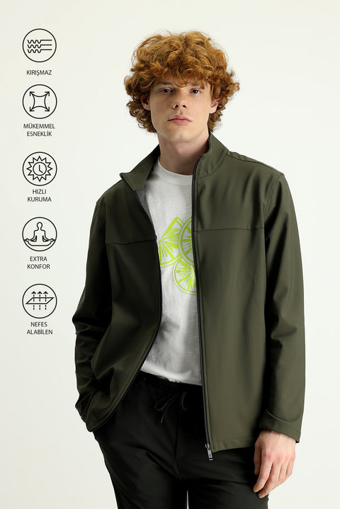 Medium Khaki Techno-Line Sport Jacket