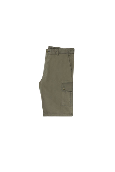 Açık Haki Relaxed Fit Rahat Kesim Pamuklu Bermuda Şort