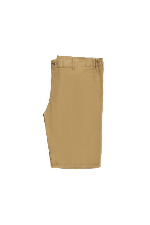 Camel Slim Fit Dar Kesim Likralı Bermuda Şort