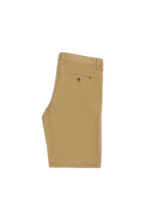 Camel Slim Fit Dar Kesim Likralı Bermuda Şort