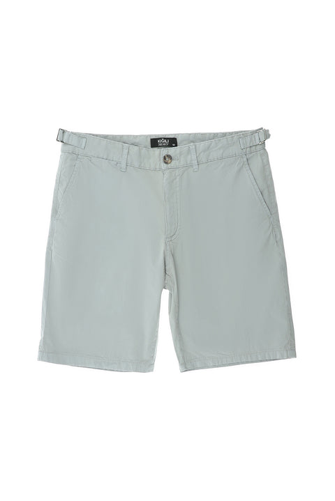 Açık Gri Slim Fit Dar Kesim Pamuklu Bermuda Şort