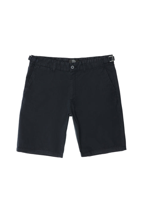 Dark Navy Blue Slim Fit Cotton Bermuda Shorts