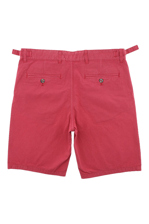 Bright Red Slim Fit Narrow Cut Bermuda Shorts