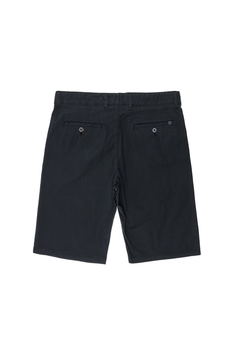 Koyu Lacivert Regular Fit Standart Kesim Pamuklu Bermuda Şort