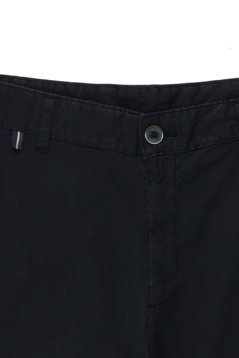Koyu Lacivert Regular Fit Standart Kesim Pamuklu Bermuda Şort