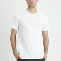 White Crew Neck Regular Fit Supreme Cotton T-shirt