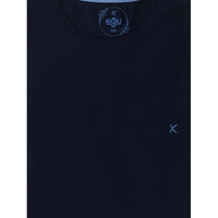 Navy Blue Plus Size Crew Neck Cotton Supreme T-Shirt