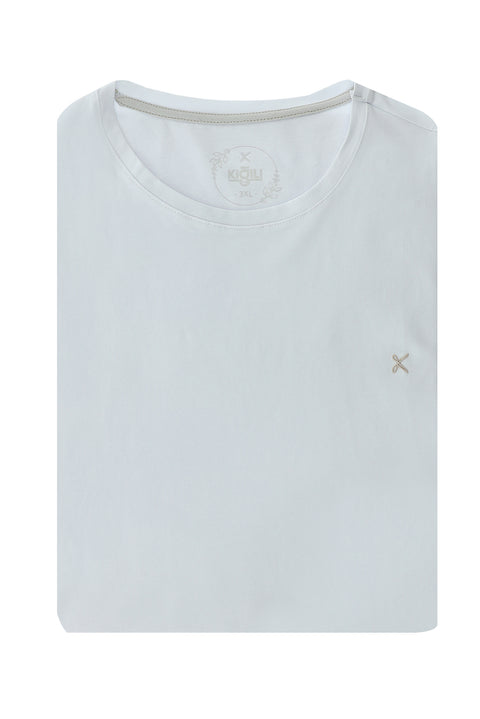 White Plus Size Crew Neck Cotton Supreme T-Shirt