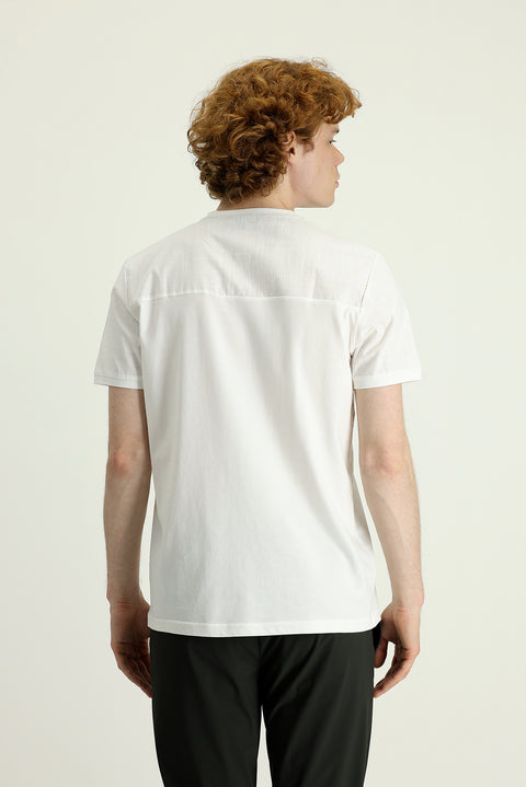 Off-White Crew Neck Regular Fit Cotton T-Shirt