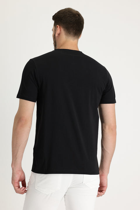Black Crew Neck Slim Fit T-Shirt
