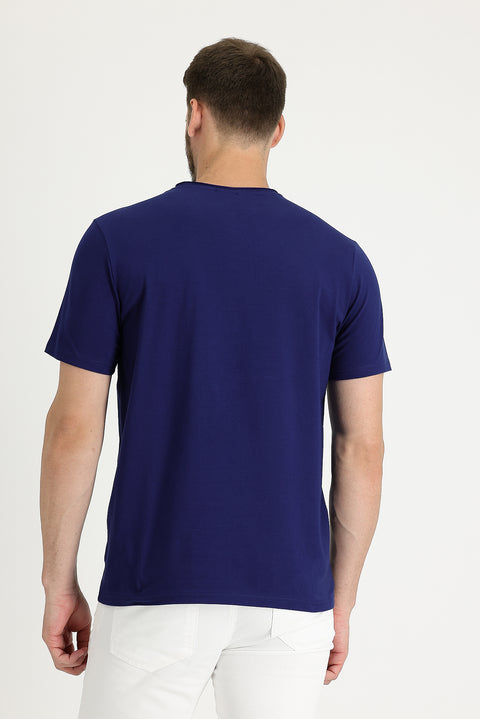 Medium Navy Crew Neck Slim Fit T-Shirt