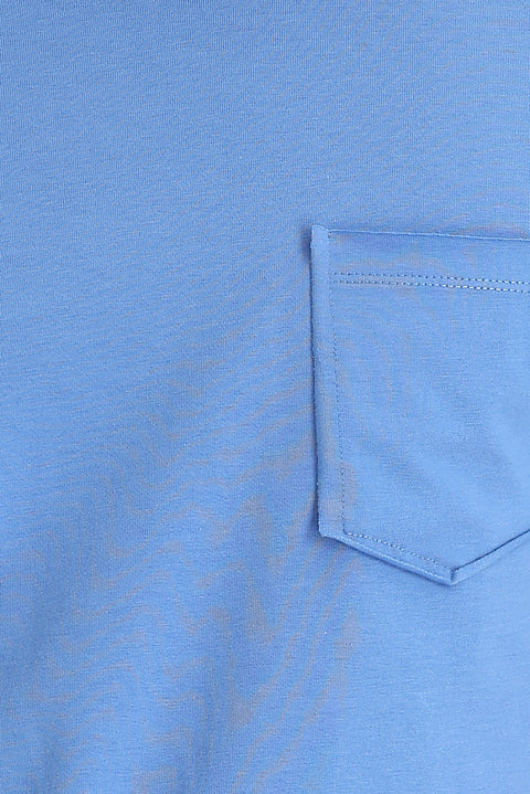 Aviator Blue Crew Neck Slim Fit T-Shirt