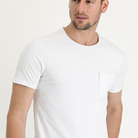 White Crew Neck Slim Fit T-Shirt