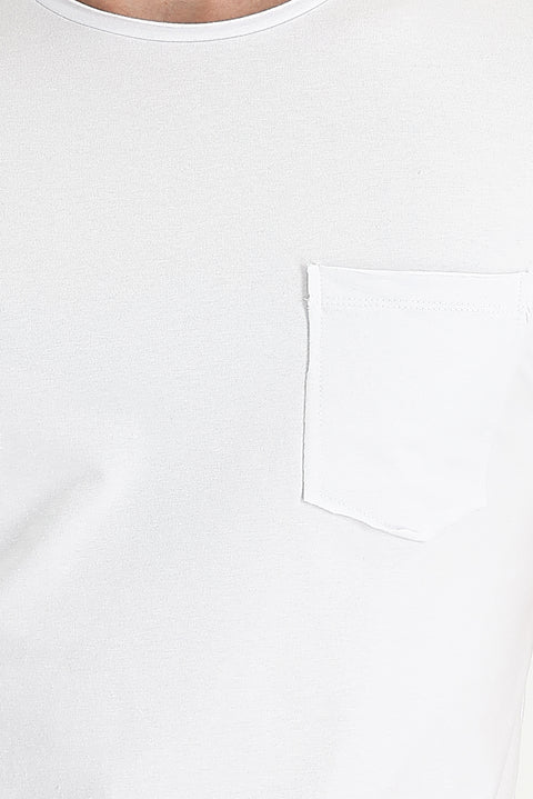 White Crew Neck Slim Fit T-Shirt