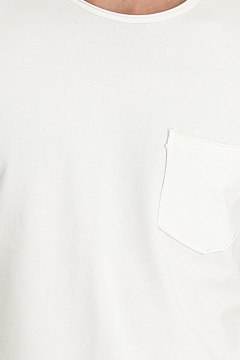 Off-white crew neck slim fit t-shirt