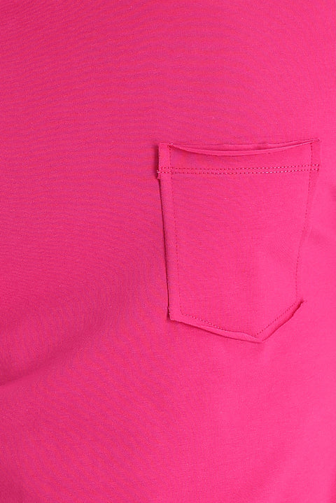 Fuchsia Crew Neck Slim Fit T-Shirt