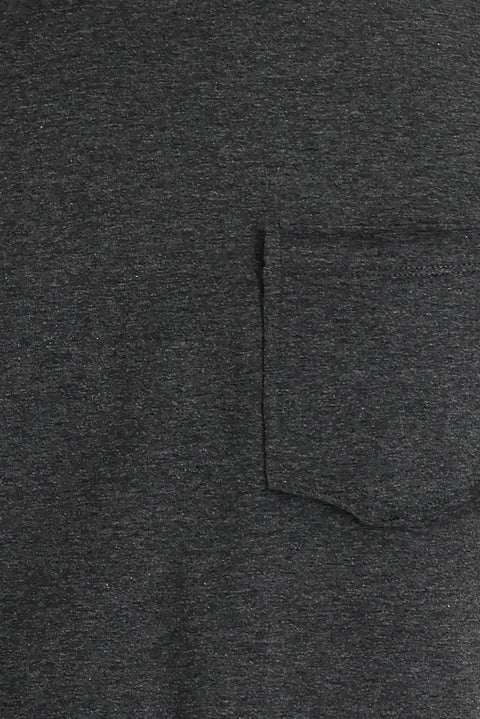 Dark Anthracite Melange Crew Neck Slim Fit T-Shirt