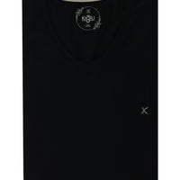 Black Plus Size V-Neck Cotton Supreme T-Shirt