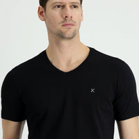 Black V-Neck Slim Fit T-Shirt