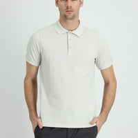 Stone Embroidered Polo Collar Regular Fit Cotton T-Shirt