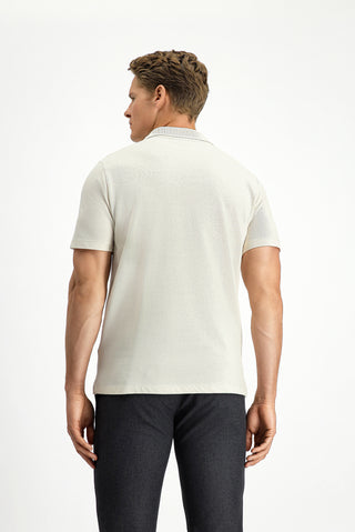  Taş Polo Yaka Regular Fit Cepli Nakışlı %100 Pamuk Tişört