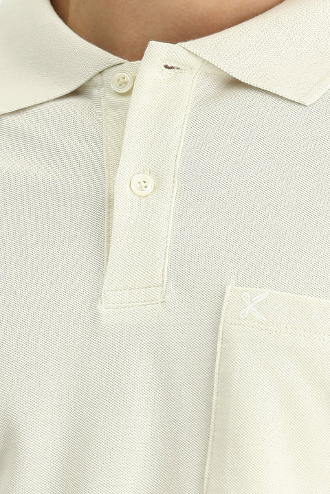 Taş Polo Yaka Regular Fit Cepli Nakışlı %100 Pamuk Tişört