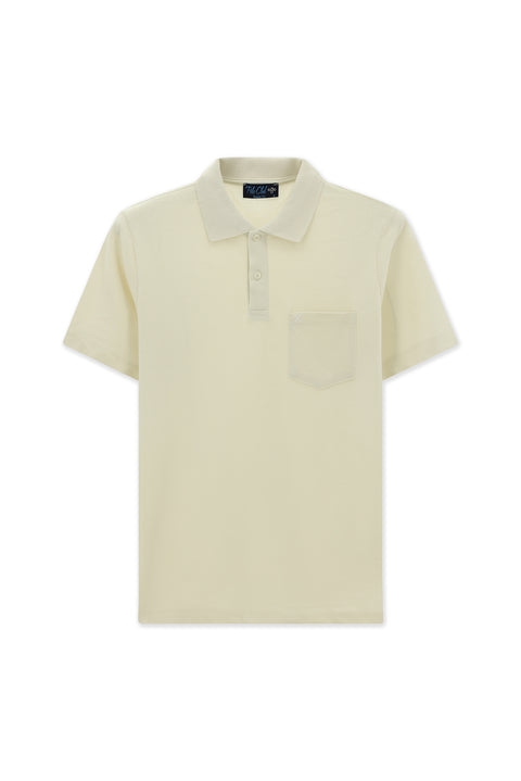 Taş Polo Yaka Regular Fit Cepli Nakışlı %100 Pamuk Tişört