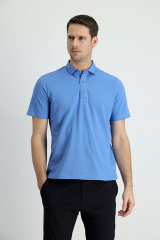  Havacı Mavi Polo Yaka Regular Fit Pamuk Tişört