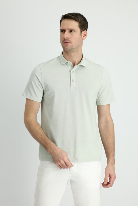 Stone Collar Polo Regular Fit Cotton T-Shirt