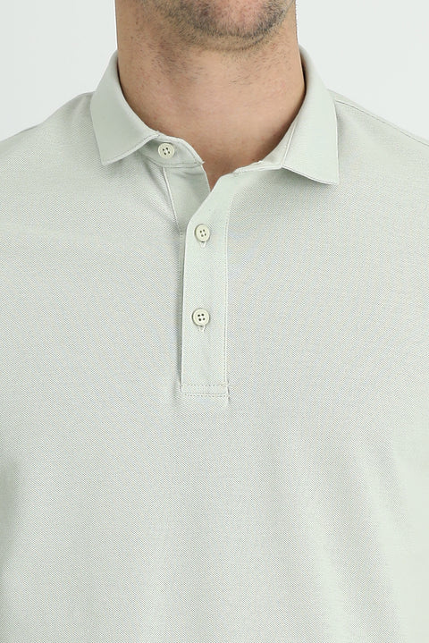 Stone Collar Polo Regular Fit Cotton T-Shirt