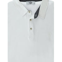 White Plus Size Polo Collar Cotton T-shirt