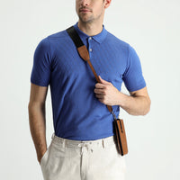 Dark Aviator Polo Collar Regular Fit Patterned Cotton T-Shirt