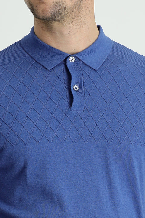Dark Aviator Polo Collar Regular Fit Patterned Cotton T-Shirt