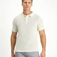 Stone Embroidered Polo Collar Slim Fit 100% Cotton T-shirt