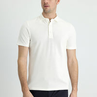 Off-White Polo Collar Slim Fit Cotton T-Shirt