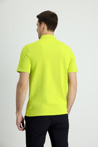  Fıstık Yeşili Polo Yaka Slim Fit Dar Kesim Pamuk Tişört