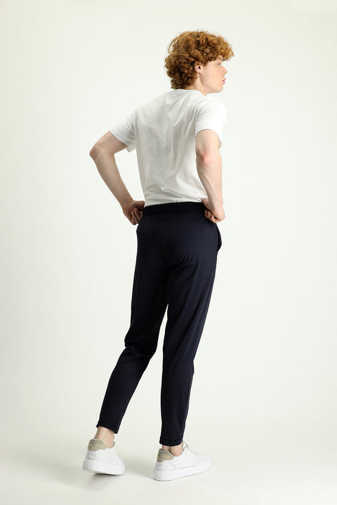 Dark Navy Techno-Line Slim Fit Sweatpants