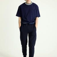 Dark Navy Slim Fit Cotton Sweatpants