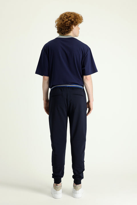 Dark Navy Slim Fit Cotton Sweatpants