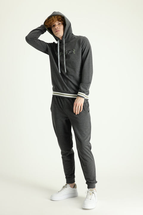 Medium Grey Slim Fit Cotton Sweatpants