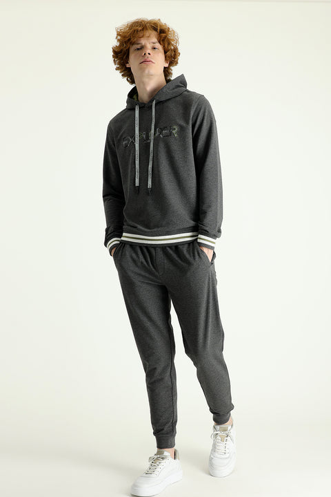 Medium Grey Slim Fit Cotton Sweatpants