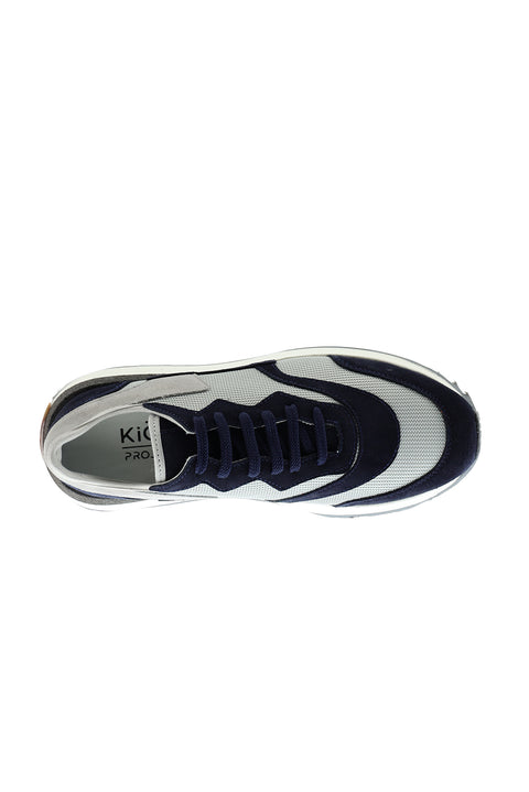 Medium Navy Leather Sneaker Shoes