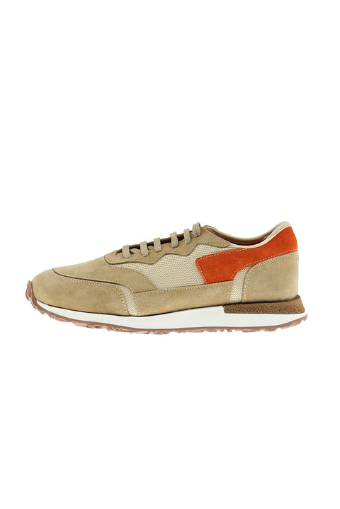 Medium Brown Leather Sneaker Shoes