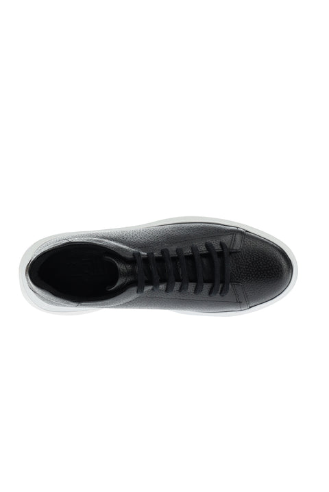 Black Leather Sneaker Shoes