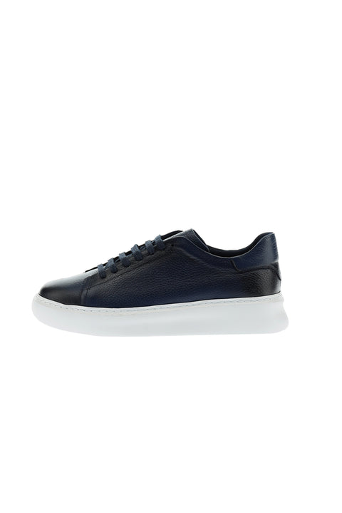 Dark Navy Leather Sneaker Shoes
