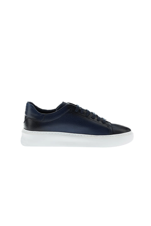 Dark Navy Leather Sneaker Shoes